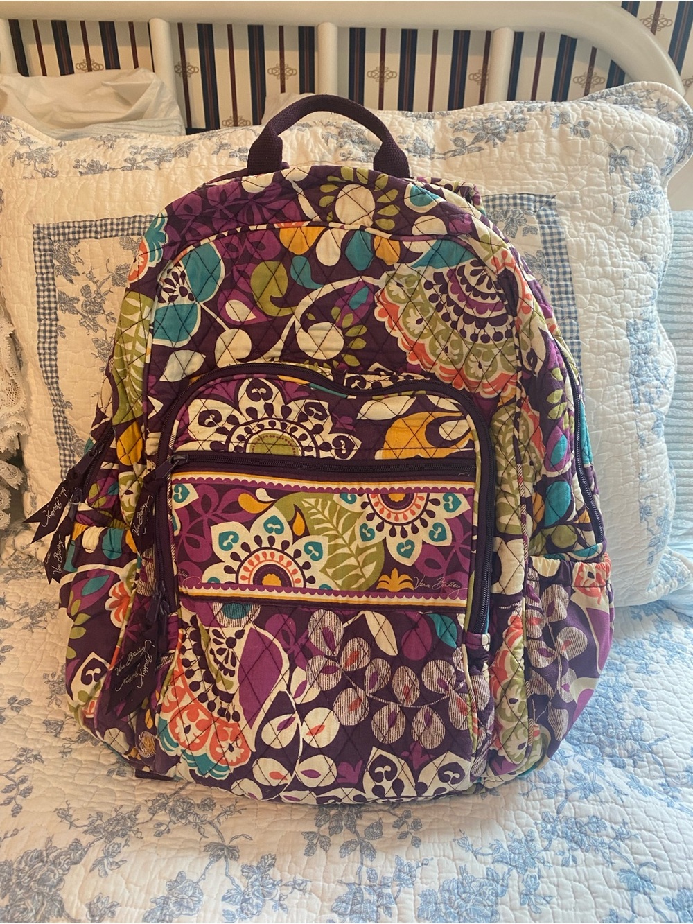 Vera Bradley Plum Crazy Campus Backpack